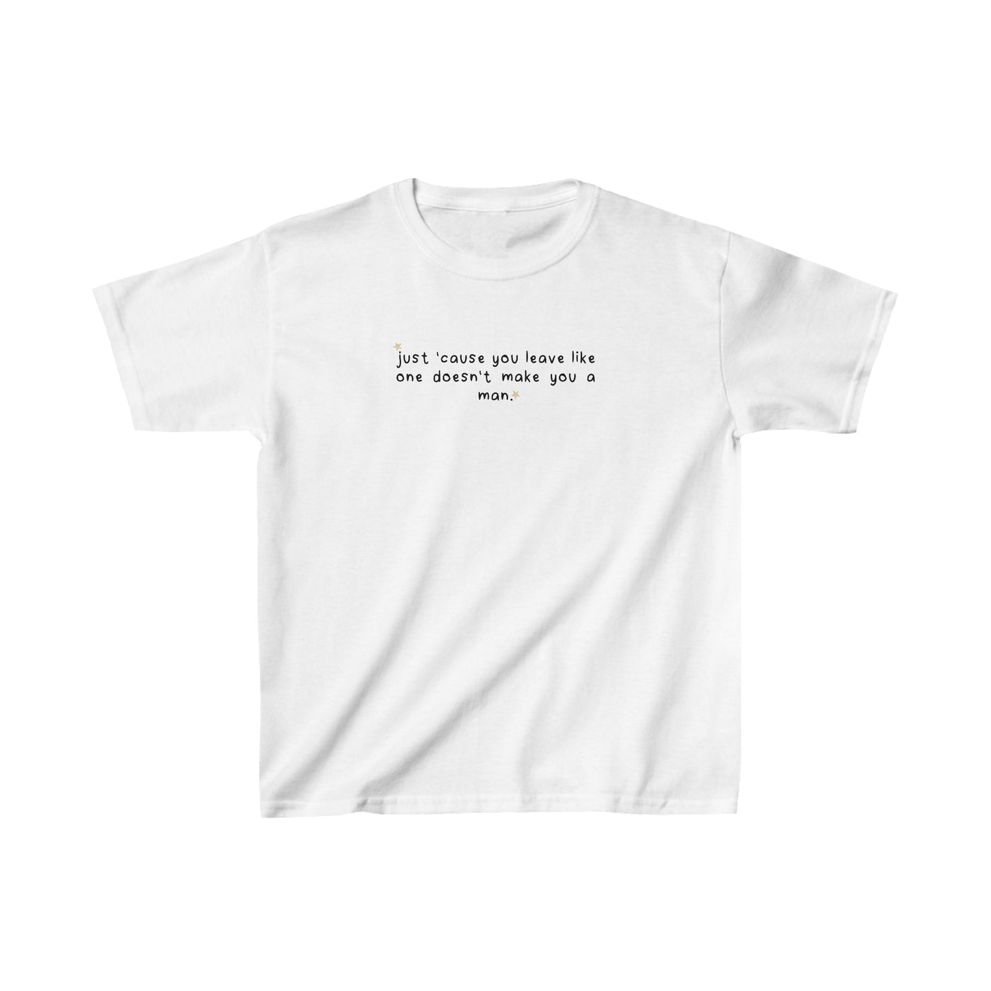 Sabrina Carpenter Dumb & Poetic 'doesn't make you a man' Baby Tee