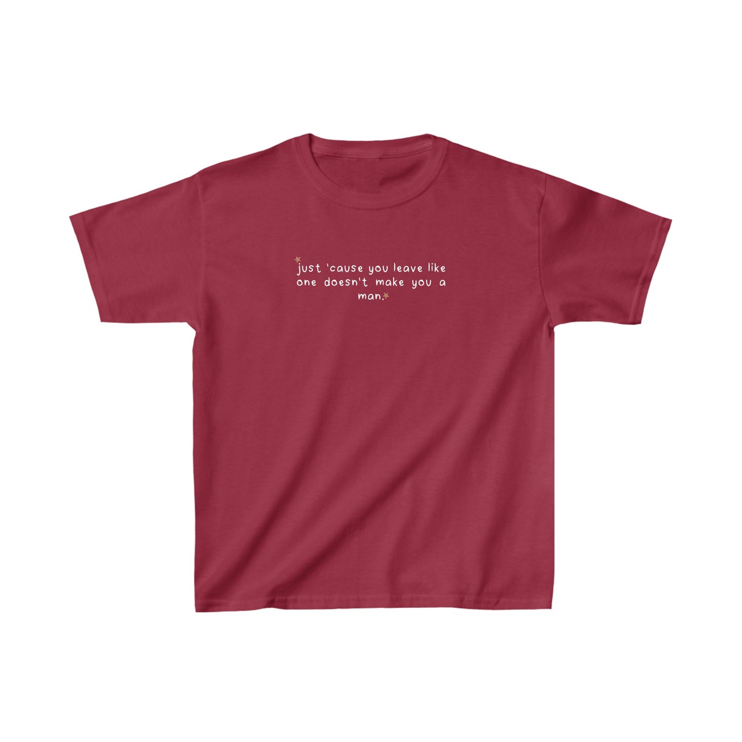 Sabrina Carpenter Dumb & Poetic 'doesn't make you a man' Baby Tee